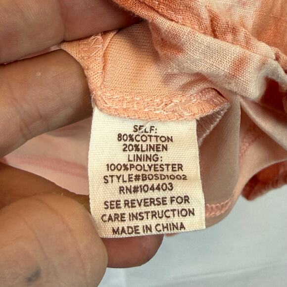 Altar’d State Cotton Linen Tie Dye Faux Wrap Sleeveless A Line Mini Dress Small - Picture 13 of 14